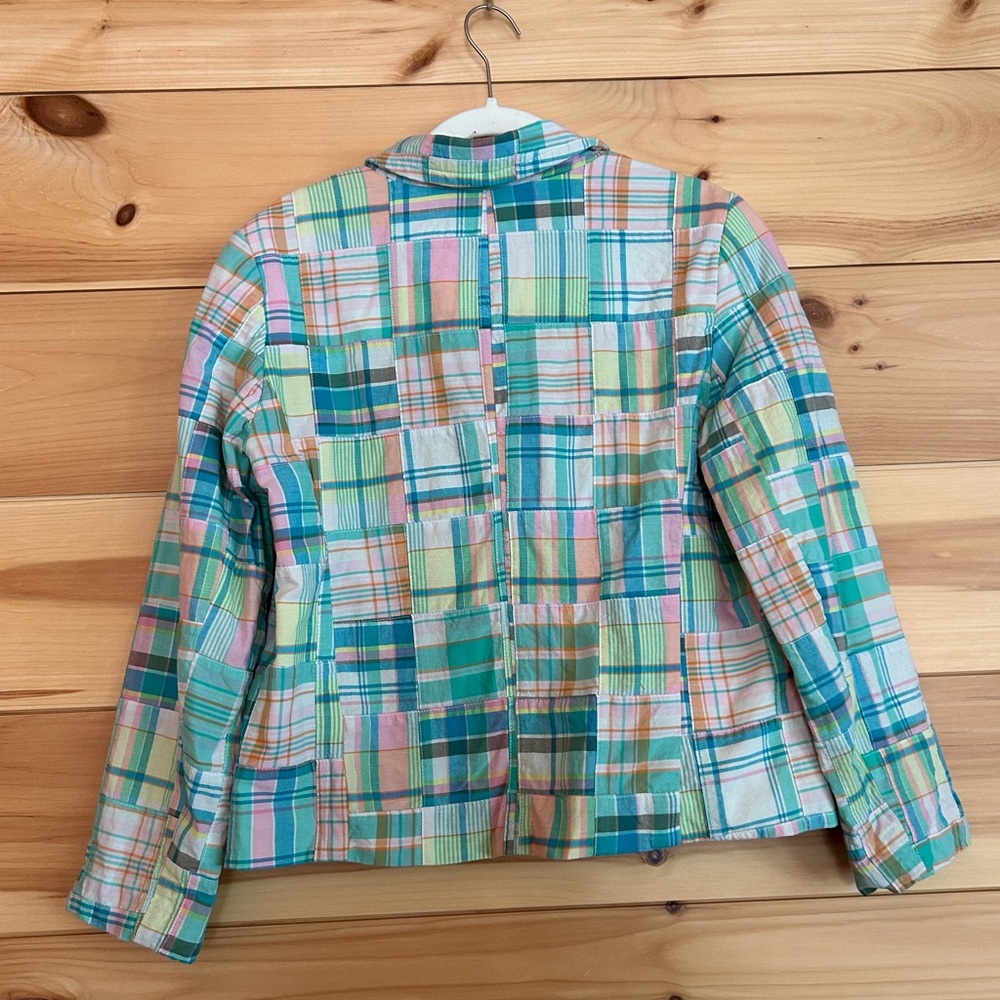 Talbots Madras Patchwork Double Breasted Blazer S… - image 4